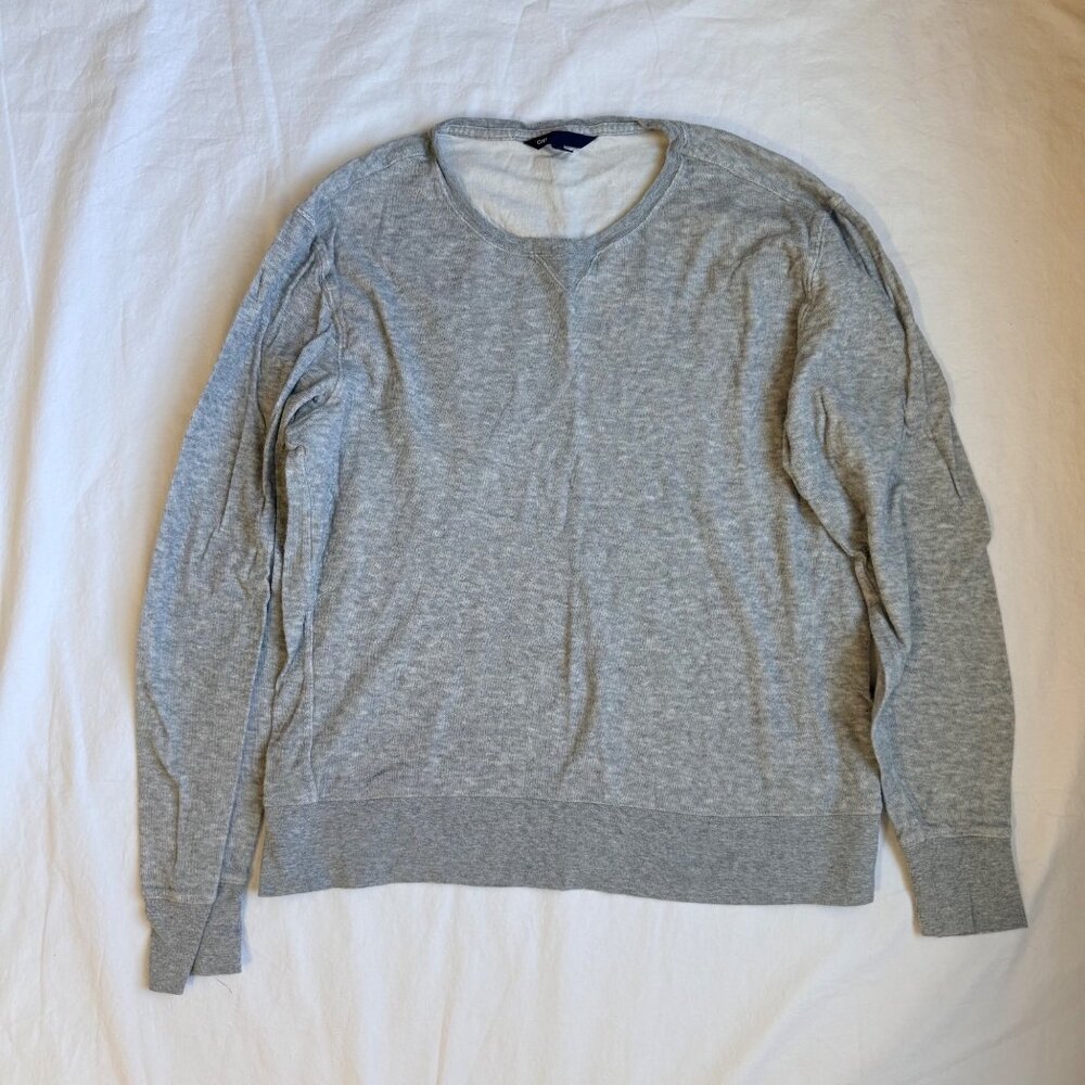 Gap Heather Gray Crewneck Long Sleeve Sweater Size M - Picture 2 of 9